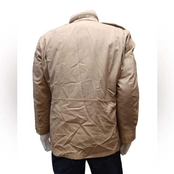 Rice Sportswear  Vintage Tan Bomber Coat With Detachable Puffer Vest - Picture 2 of 16